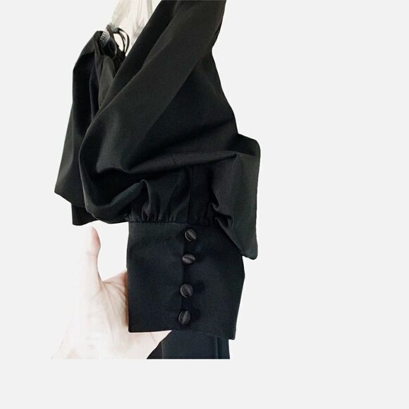 Aidan Maddox Dress Women’s Formal Floor Length Off Shoulder Puff Sleeve Gown 0 - Picture 12 of 12